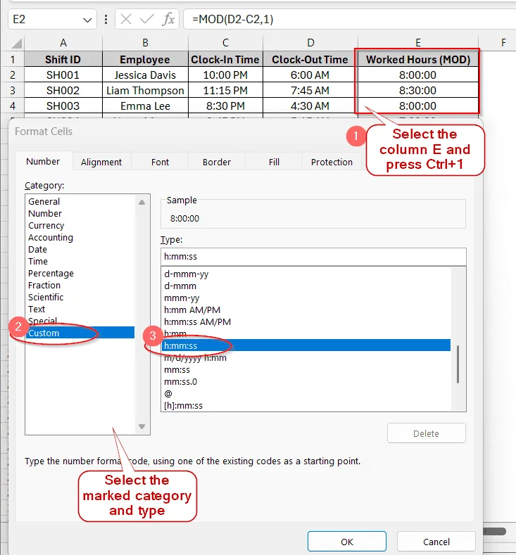 How To Calculate Time Difference in Overnight Shifts (Avoiding Negative Values)
