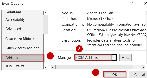 Open Excel in Safe Mode and Disable Problematic Add-ins