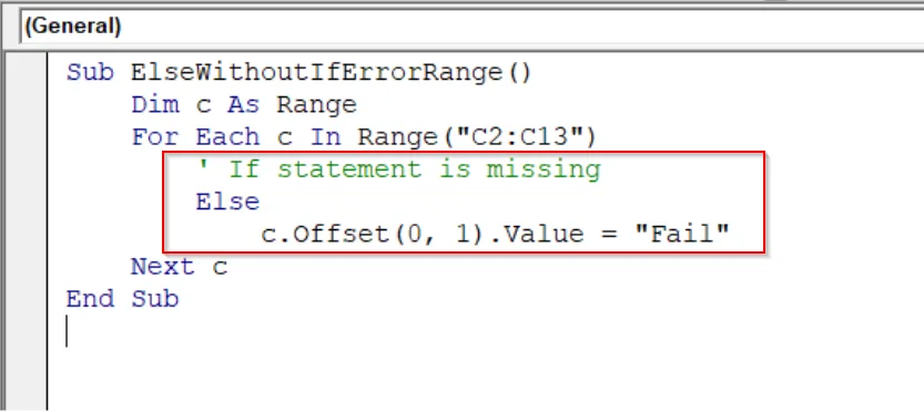 Add the Missing If Statement