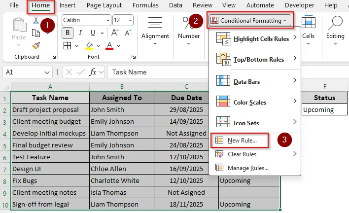 Apply Conditional Formatting Formula for Cells Containing Specific Text