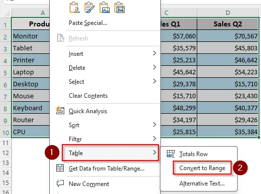 Flip Table Data Using the Transpose Feature
