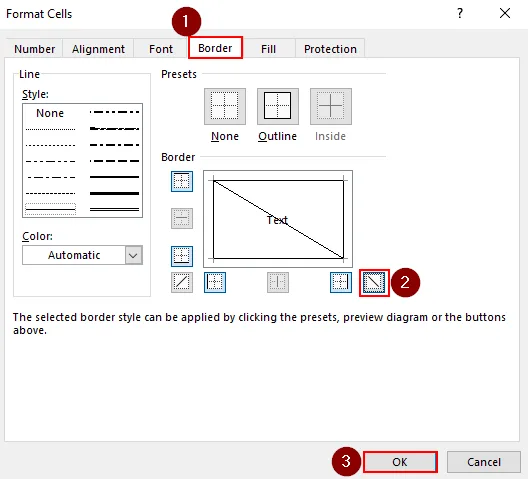 Splitting One Cell into Two Diagonally