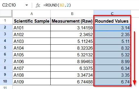 Round a Value to 2 Decimal Places with ROUND Function