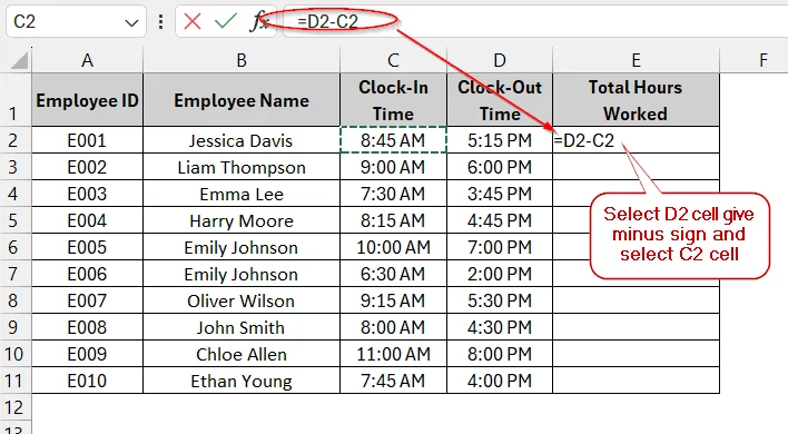 Subtracting Time Directly