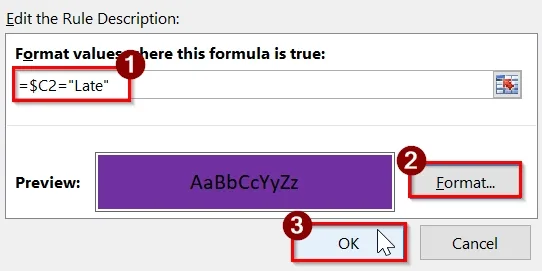 Highlight Entire Row Based on Cell Value Using Multiple Conditional Formatting