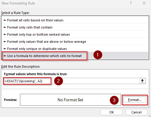Apply Conditional Formatting Formula for Cells Containing Specific Text