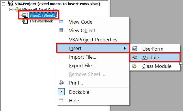 Insert a Single Row with Excel VBA