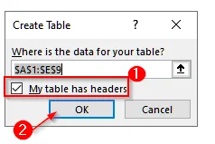 Insert a Slicer in Excel by Converting the Dataset into a Table