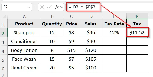 Keep a Cell Fixed in Excel Using Absolute Cell Reference