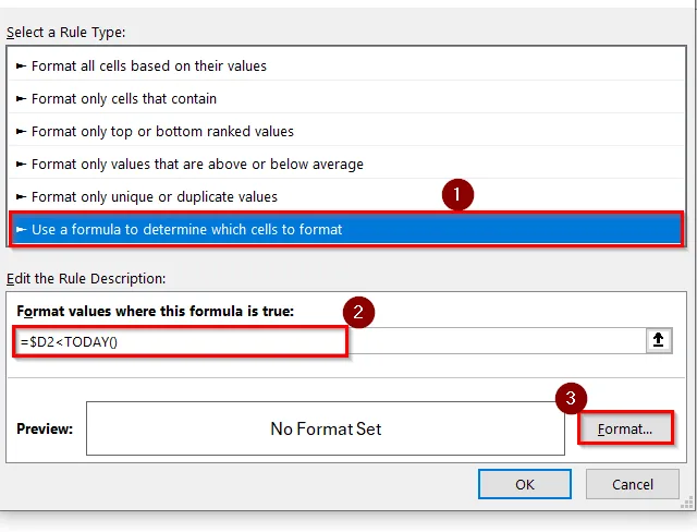 Using the Conditional TODAY Function to Format Dates Older Than Today