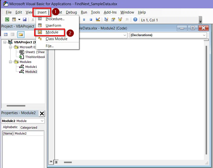 Examples of Exit For Command in Excel
