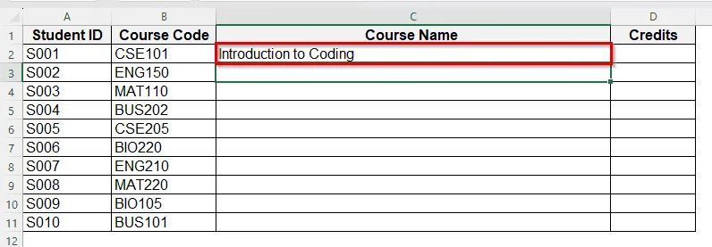 Create a Lookup Table using XLOOKUP Function
