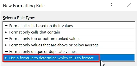 Highlight Entire Row in Excel with Conditional Formatting Based on Cell Value