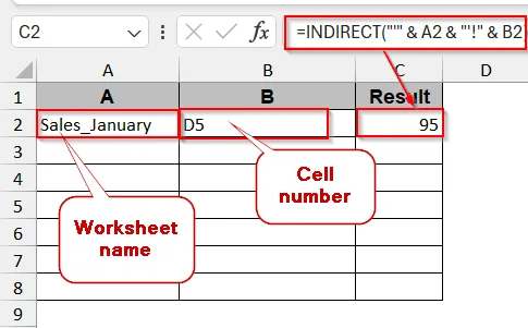 Using the INDIRECT Function to Reference Another Sheet Dynamically