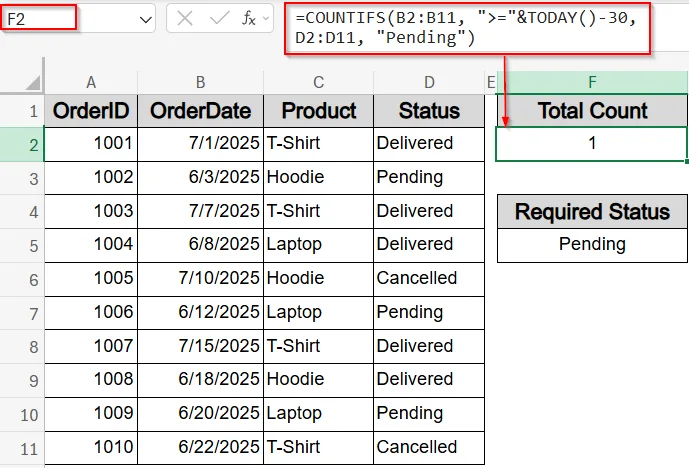 Count Data Within a Dynamic Date Range and Specific Criteria