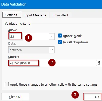 Create a Dynamic Drop-Down Using a Table Range