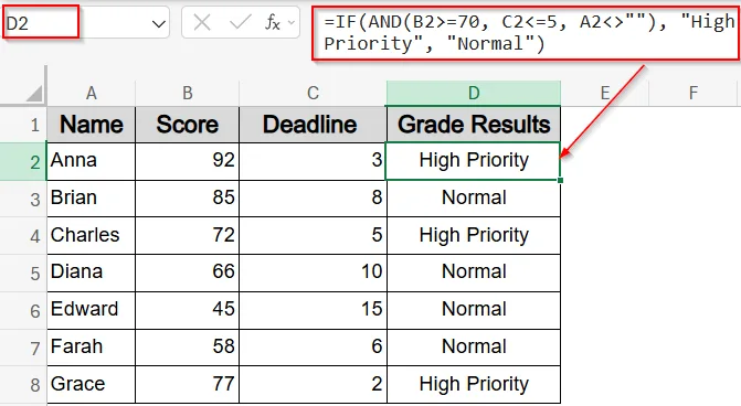 Combine IF with AND Functions to Evaluate 3 Conditions Together
