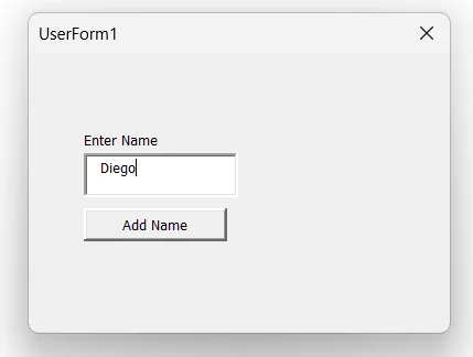 Create a Simple UserForm for a Single Input