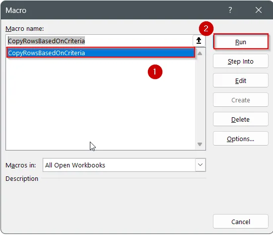 Copy Rows Based on a Single Criterion