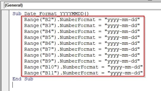 Using NumberFormat to Format Dates in Cells