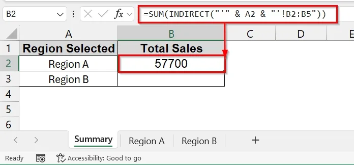 Applying INDIRECT Function to Reference Cell in Another Sheet Based on Cell Value in Excel