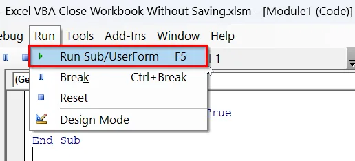 Mark Workbook as Saved