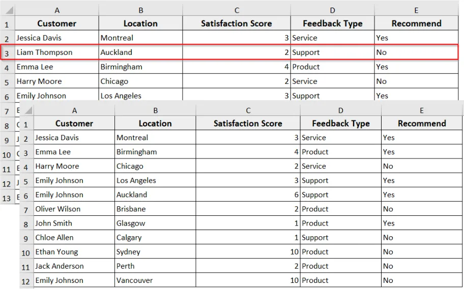 Delete an Entire Row by Row Number