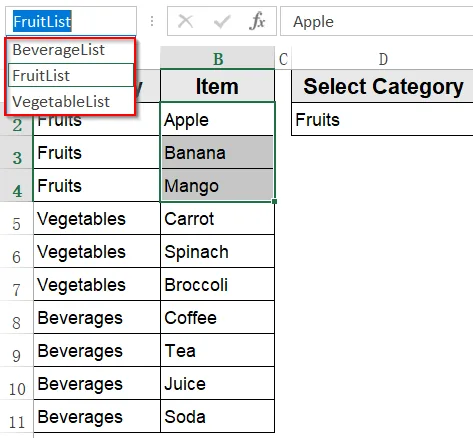 Create a Drop-Down List with IF Statement and Named Ranges for Cleaner Formulas
