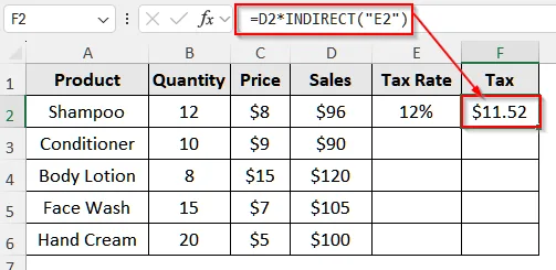 Using Indirect Function to Keep a Cell Fixed in an Excel Formula