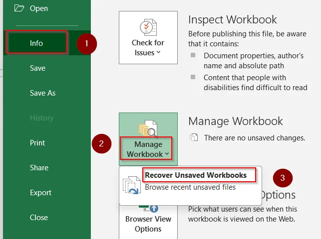 Recover Unsaved or Crashed Workbooks Using Excel’s AutoRecover Feature