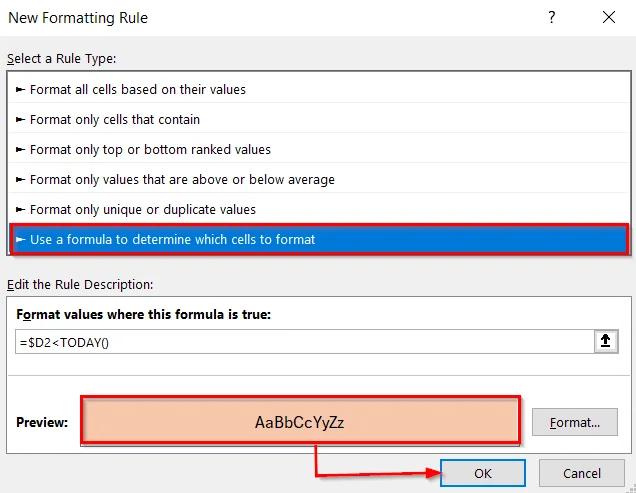 Using the Conditional TODAY Function to Format Dates Older Than Today
