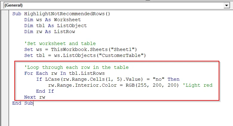 Examples of For Each Row in Range Statement in Excel VBA