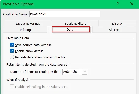 Applying Pivot Cache Removing Method to Reduce Excel File Size