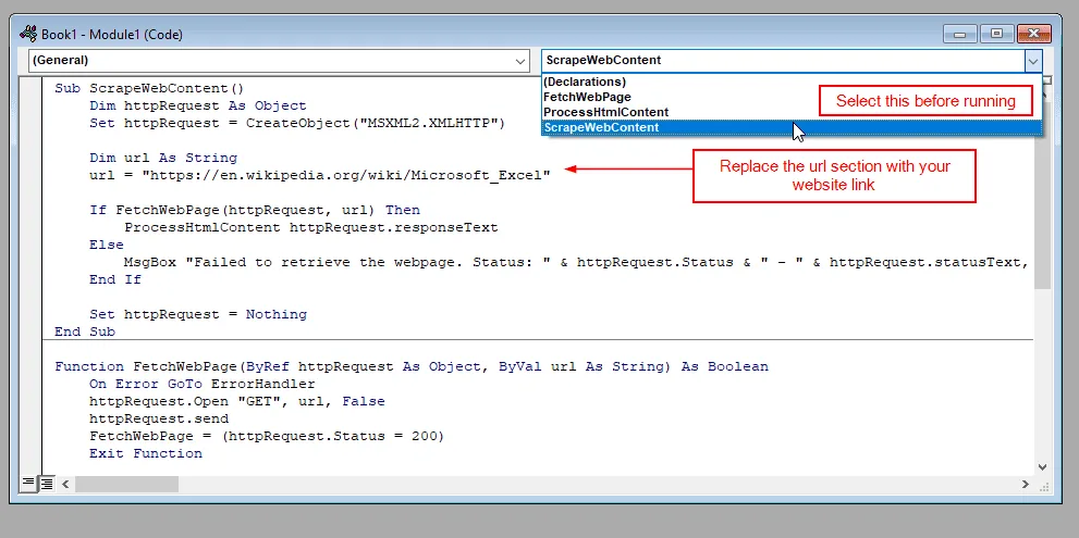 Using a VBA Script