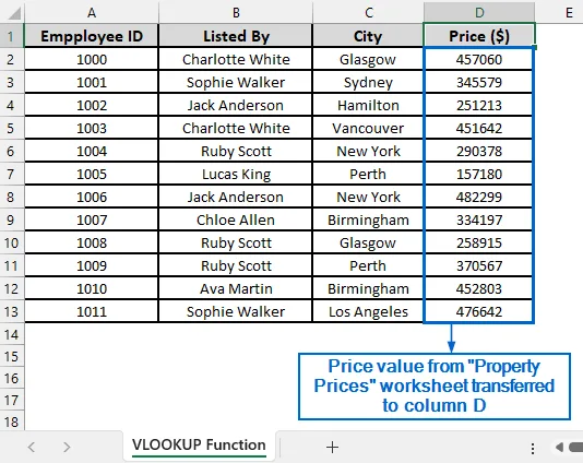 Use VLOOKUP Function to Transfer Data from Another Worksheet