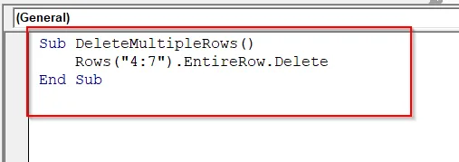Delete Multiple Rows