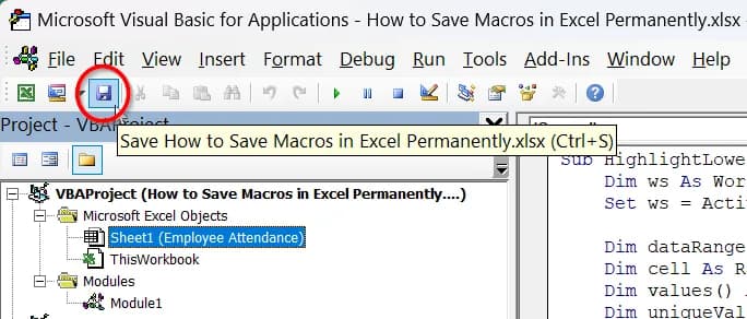 Save Macros Permanently As Excel Add-In (.xlam)