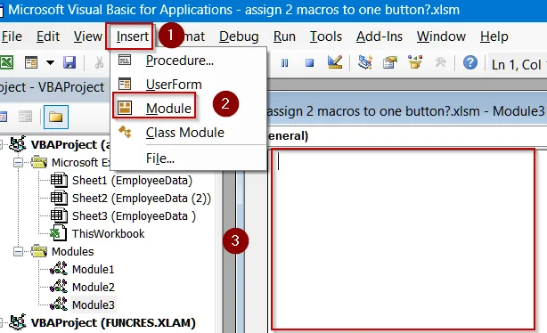 Steps to Assign Two Macros to One Button in Excel