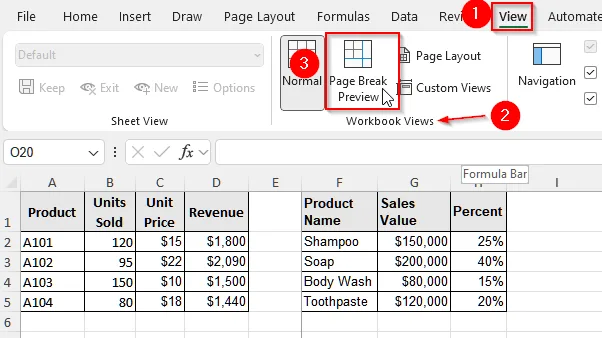 Delete Extra Pages by Using the Built-in Page Break Option