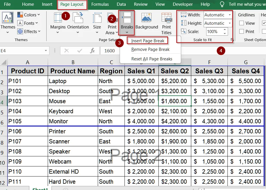 Steps to Save Excel As PDF Landscape