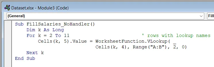 Handle Loop Errors with On Error Resume Next Inside a VLOOKUP Loop