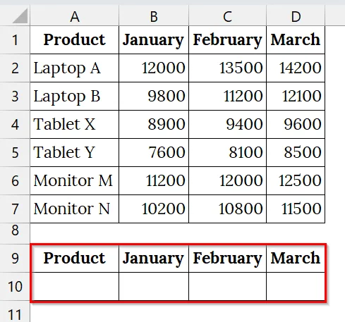 Applying the VLOOKUP with a Dynamic Column Reference