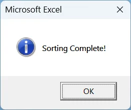 Excel VBA to Sort Multiple Columns
