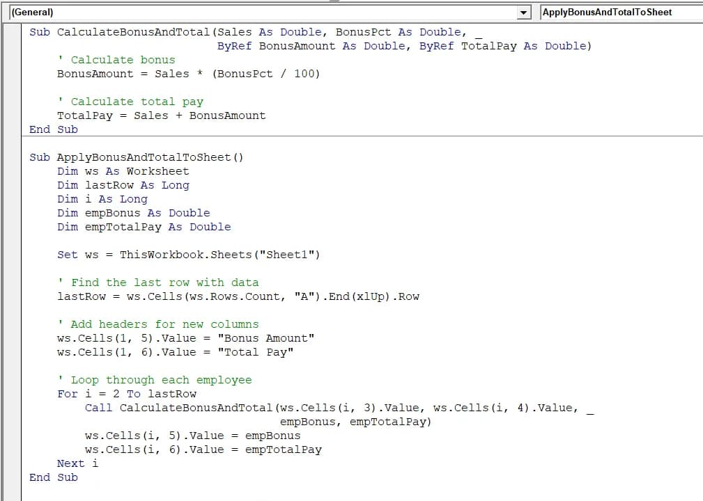 Using Multiple ByRef Parameters