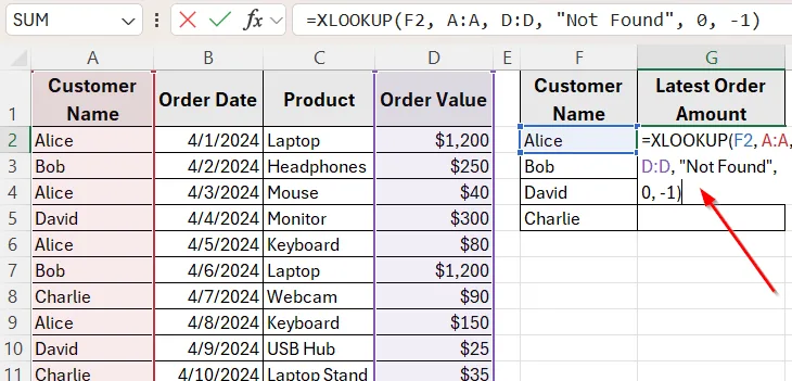 Use XLOOKUP with Multiple Lookup Values