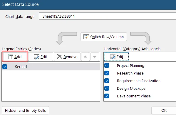 Steps to Create a Gantt Chart in Excel