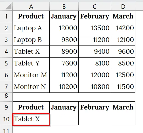 Applying the VLOOKUP with a Dynamic Column Reference
