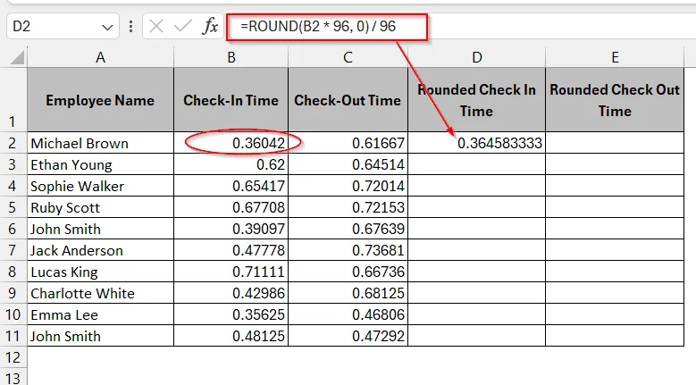 ROUND Function For Time in Decimal