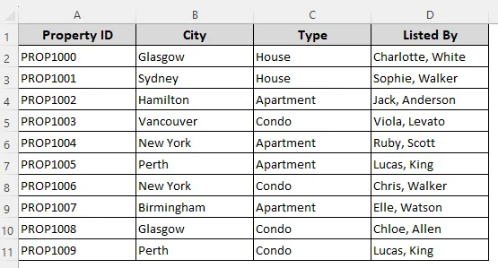 Replacing the Space Between Names with a Comma Using the Find & Replace Tool
