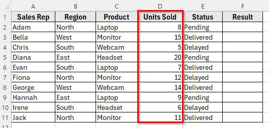 Example 3: Use IF OR with Numbers to Flag Low Sales or Target Regions